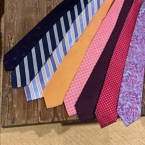 Lot of 8 neckties Donna Karan, J. Crew, etc